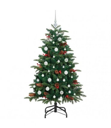vidaXL vidaXL Artificial Hinged Christmas Tree with Cones and Berries