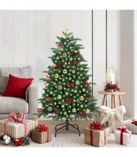 vidaXL vidaXL Artificial Hinged Christmas Tree with Cones and Berries