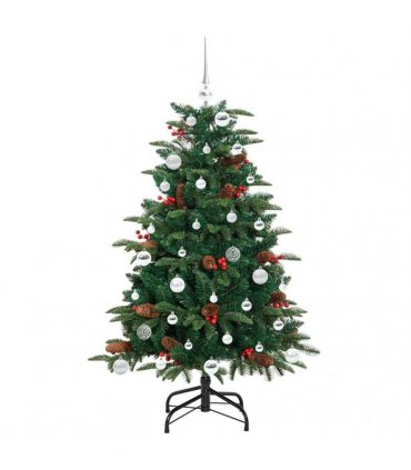 vidaXL vidaXL Artificial Hinged Christmas Tree with Cones and Berries