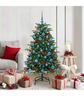 vidaXL vidaXL Artificial Hinged Christmas Tree with Cones and Berries
