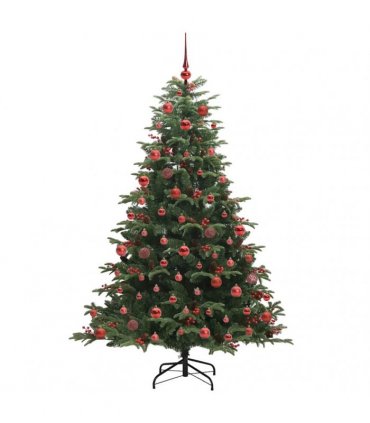 vidaXL vidaXL Artificial Hinged Christmas Tree with Cones and Berries