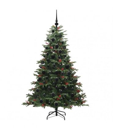 vidaXL vidaXL Artificial Hinged Christmas Tree with Cones and Berries