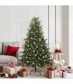 vidaXL vidaXL Artificial Hinged Christmas Tree with Cones and Berries