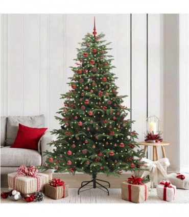 vidaXL vidaXL Artificial Hinged Christmas Tree with Cones and Berries