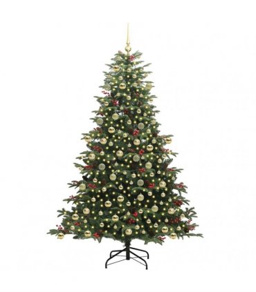 vidaXL vidaXL Artificial Hinged Christmas Tree with Cones and Berries
