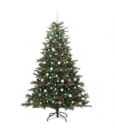 vidaXL vidaXL Artificial Hinged Christmas Tree with Cones and Berries