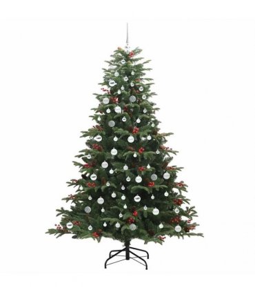 vidaXL vidaXL Artificial Hinged Christmas Tree with Cones and Berries