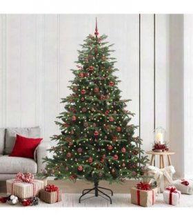 vidaXL vidaXL Artificial Hinged Christmas Tree with Cones and Berries
