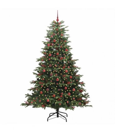 vidaXL vidaXL Artificial Hinged Christmas Tree with Cones and Berries