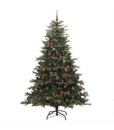 vidaXL vidaXL Artificial Hinged Christmas Tree with Cones and Berries