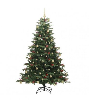 vidaXL vidaXL Artificial Hinged Christmas Tree with Cones and Berries