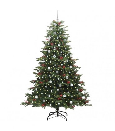 vidaXL vidaXL Artificial Hinged Christmas Tree with Cones and Berries
