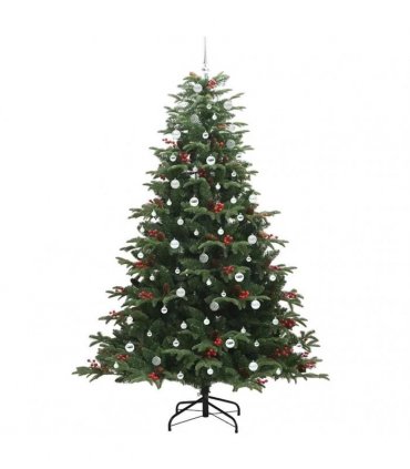 vidaXL vidaXL Artificial Hinged Christmas Tree with Cones and Berries