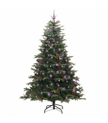 vidaXL vidaXL Artificial Hinged Christmas Tree with Cones and Berries
