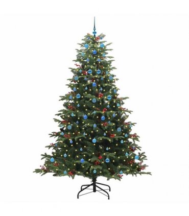 vidaXL vidaXL Artificial Hinged Christmas Tree with Cones and Berries