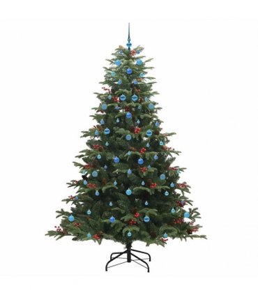 vidaXL vidaXL Artificial Hinged Christmas Tree with Cones and Berries