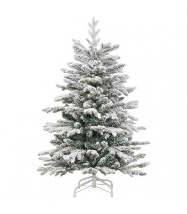 vidaXL Artificial Hinged Christmas Tree Green and White 150 cm