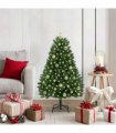 vidaXL Artificial Hinged Christmas Tree 120 cm 150 LEDs Warm White PVC