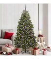 vidaXL Artificial Hinged Christmas Tree 180 cm 300 LEDs Warm White PVC
