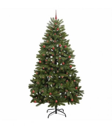 vidaXL Artificial Hinged Christmas Tree 300 cm 300 LEDs Warm White PVC