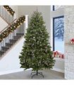 vidaXL Artificial Hinged Christmas Tree 300 cm 300 LEDs Warm White PVC