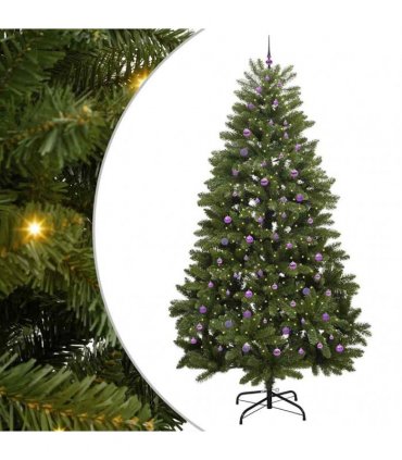 vidaXL Artificial Hinged Christmas Tree 300 cm 300 LEDs Warm White PVC