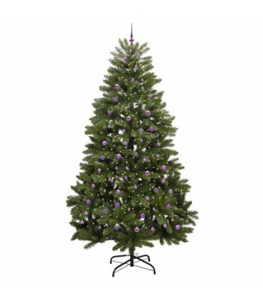 vidaXL Artificial Hinged Christmas Tree 300 cm 300 LEDs Warm White PVC
