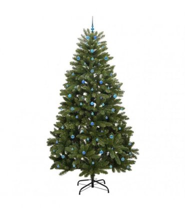 vidaXL Artificial Hinged Christmas Tree 300 cm 300 LEDs Warm White PVC