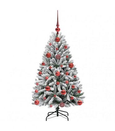 vidaXL Artificial Hinged Christmas Tree 120 cm 150 LEDs Warm White PVC