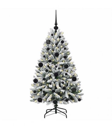 vidaXL Artificial Hinged Christmas Tree 120 cm 150 LEDs Warm White PVC