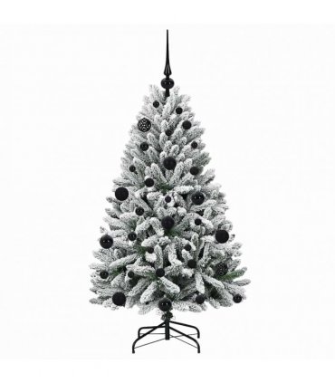 vidaXL Artificial Hinged Christmas Tree 120 cm 150 LEDs Warm White PVC