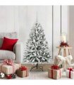vidaXL Artificial Hinged Christmas Tree 120 cm 150 LEDs Warm White PVC