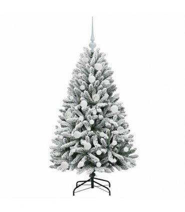 vidaXL Artificial Hinged Christmas Tree 120 cm 150 LEDs Warm White PVC