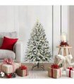 vidaXL Artificial Hinged Christmas Tree 120 cm 150 LEDs Warm White PVC