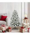 vidaXL Artificial Hinged Christmas Tree 120 cm 150 LEDs Warm White PVC