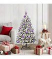 vidaXL Artificial Hinged Christmas Tree 120 cm 150 LEDs Warm White PVC