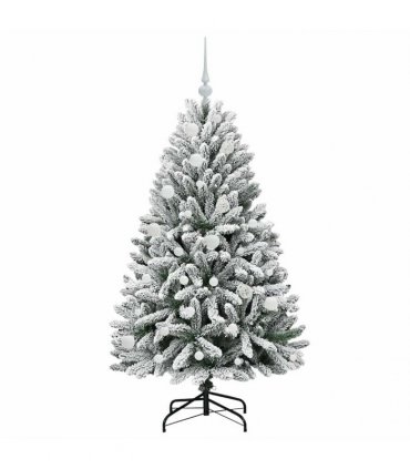 vidaXL Artificial Hinged Christmas Tree 150 cm 150 LEDs Warm White PVC