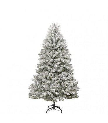 vidaXL Artificial Hinged Christmas Tree 210 cm 300 LEDs Warm White PVC