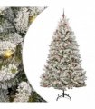 vidaXL Artificial Hinged Christmas Tree 270 cm 300 LEDs Warm White PVC