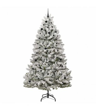 vidaXL Artificial Hinged Christmas Tree 270 cm 300 LEDs Warm White PVC