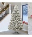 vidaXL Artificial Hinged Christmas Tree 270 cm 300 LEDs Warm White PVC