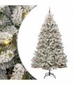 vidaXL Artificial Hinged Christmas Tree 300 cm 300 LEDs Warm White PVC