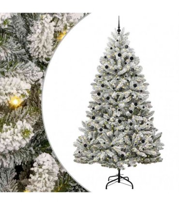 vidaXL Artificial Hinged Christmas Tree 300 cm 300 LEDs Warm White PVC