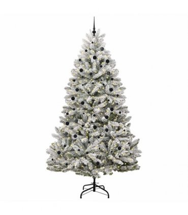 vidaXL Artificial Hinged Christmas Tree 300 cm 300 LEDs Warm White PVC