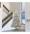 vidaXL Artificial Hinged Christmas Tree 300 cm 300 LEDs Warm White PVC