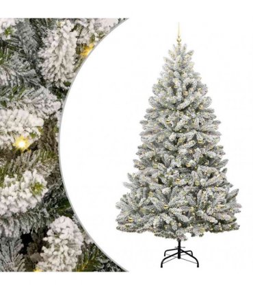 vidaXL Artificial Hinged Christmas Tree 300 cm 300 LEDs Warm White PVC