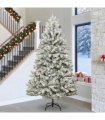 vidaXL Artificial Hinged Christmas Tree 300 cm 300 LEDs Warm White PVC