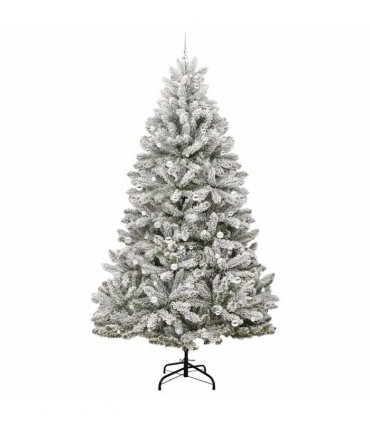 vidaXL Artificial Hinged Christmas Tree 300 cm 300 LEDs Warm White PVC