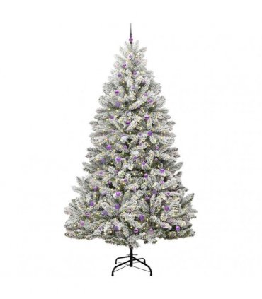 vidaXL Artificial Hinged Christmas Tree 300 cm 300 LEDs Warm White PVC