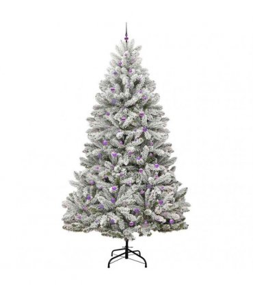 vidaXL Artificial Hinged Christmas Tree 300 cm 300 LEDs Warm White PVC